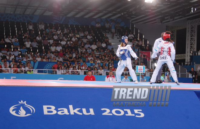 Bakı 2015 I Avropa Oyunları çərçivəsində taekvondo yarışları. Azərbaycan, 16 iyun 2015